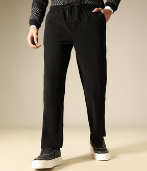 Combo of 2 Cuadray Fabric Stylish Pants | Perfect Blend of Comfort & Style - Black & Grey